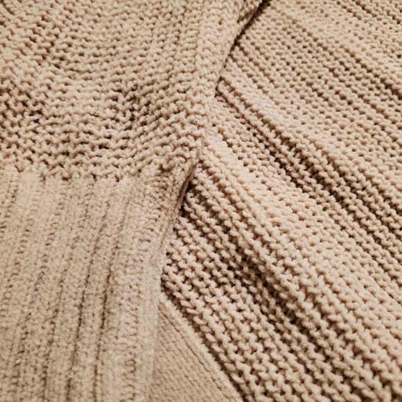 NWT Women's Aerie Soft & Cozy Blush Pink Pinkmas Chenille Open Cardigan Sweater - Picture 5 of 9